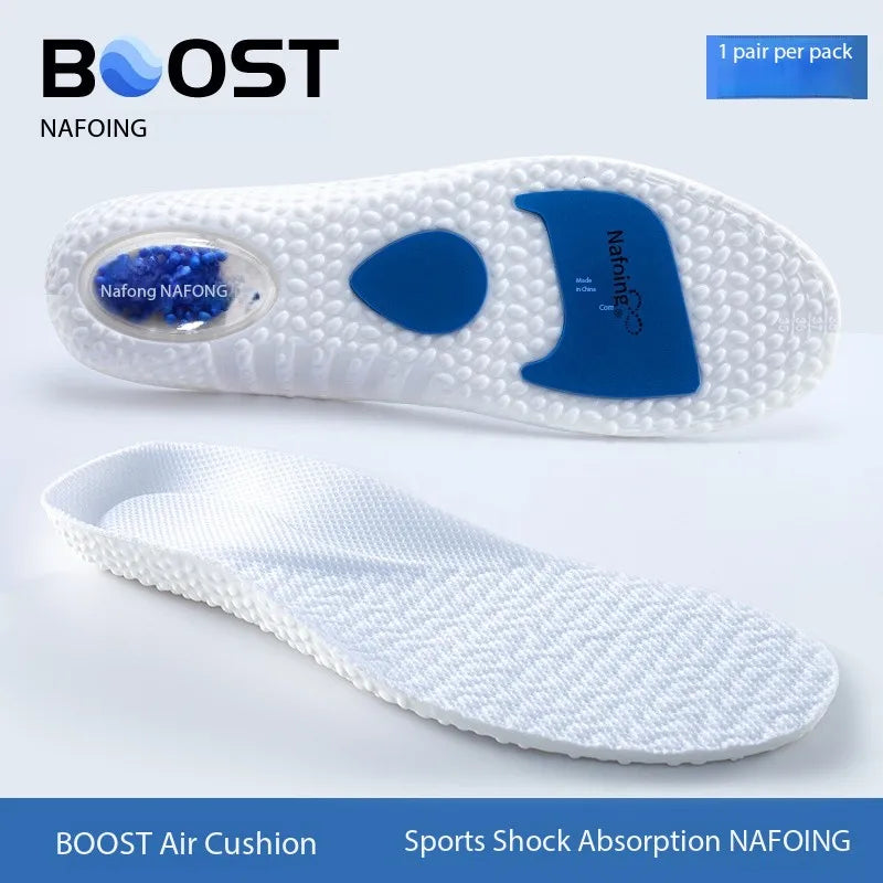 1Pair Upgrade Sports Shock Absorption Insole PU Memory Foam Breathable Arch Support Orthopedic Shoes Pad for Men Women Feet Care