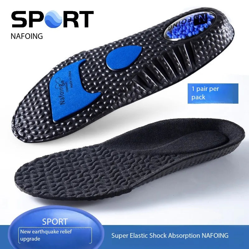 1Pair Upgrade Sports Shock Absorption Insole PU Memory Foam Breathable Arch Support Orthopedic Shoes Pad for Men Women Feet Care